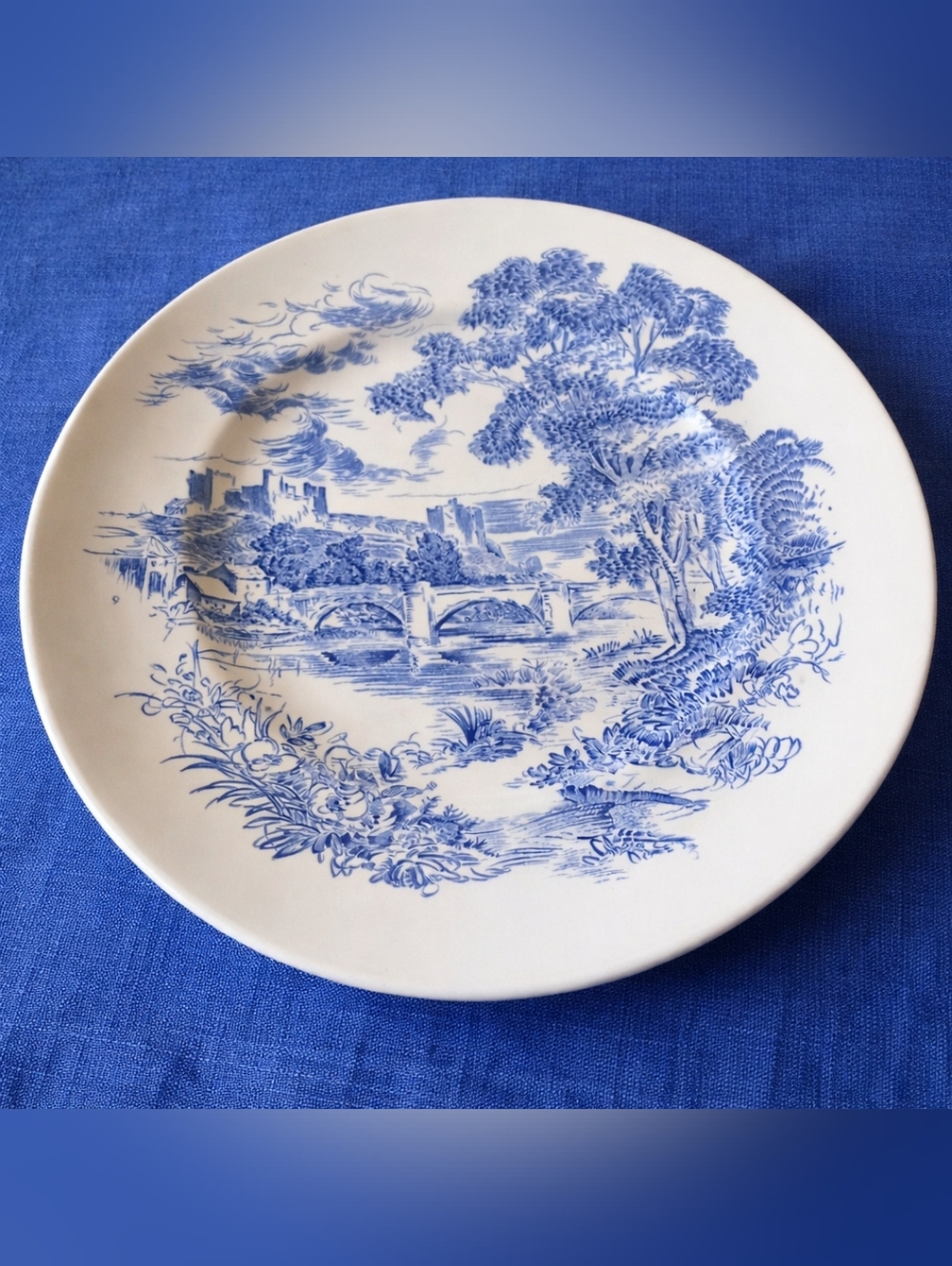 Vintage Wedgwood Countryside Blue Plate England